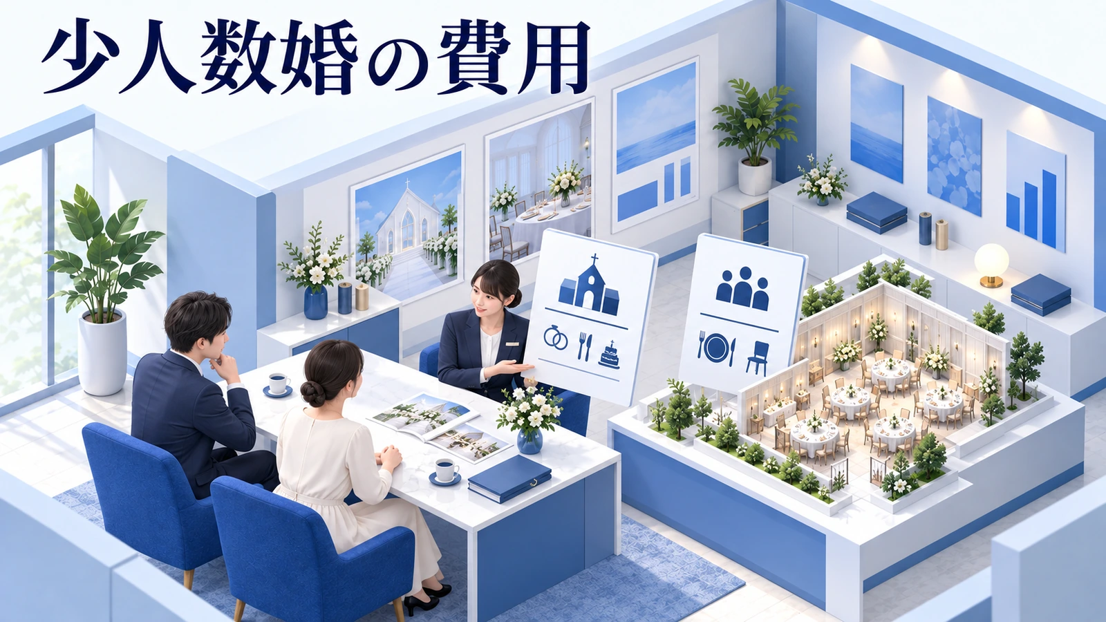 費用は「少人数だから安い」と決めつけず、固定費と人数変動費を分けるの図解