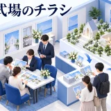 結婚式場のチラシの図解