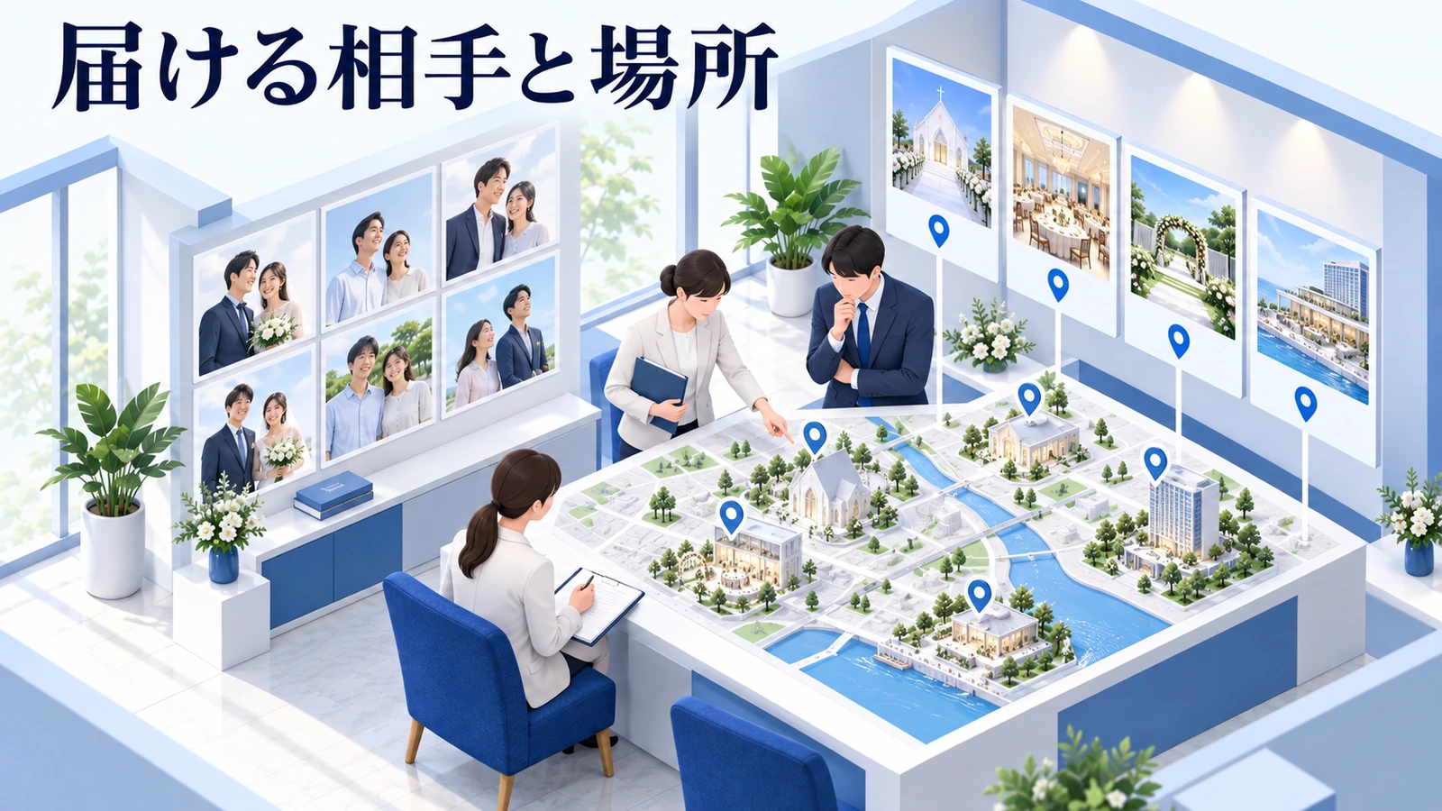 チラシは、渡す相手と場所が決まってから作るの図解