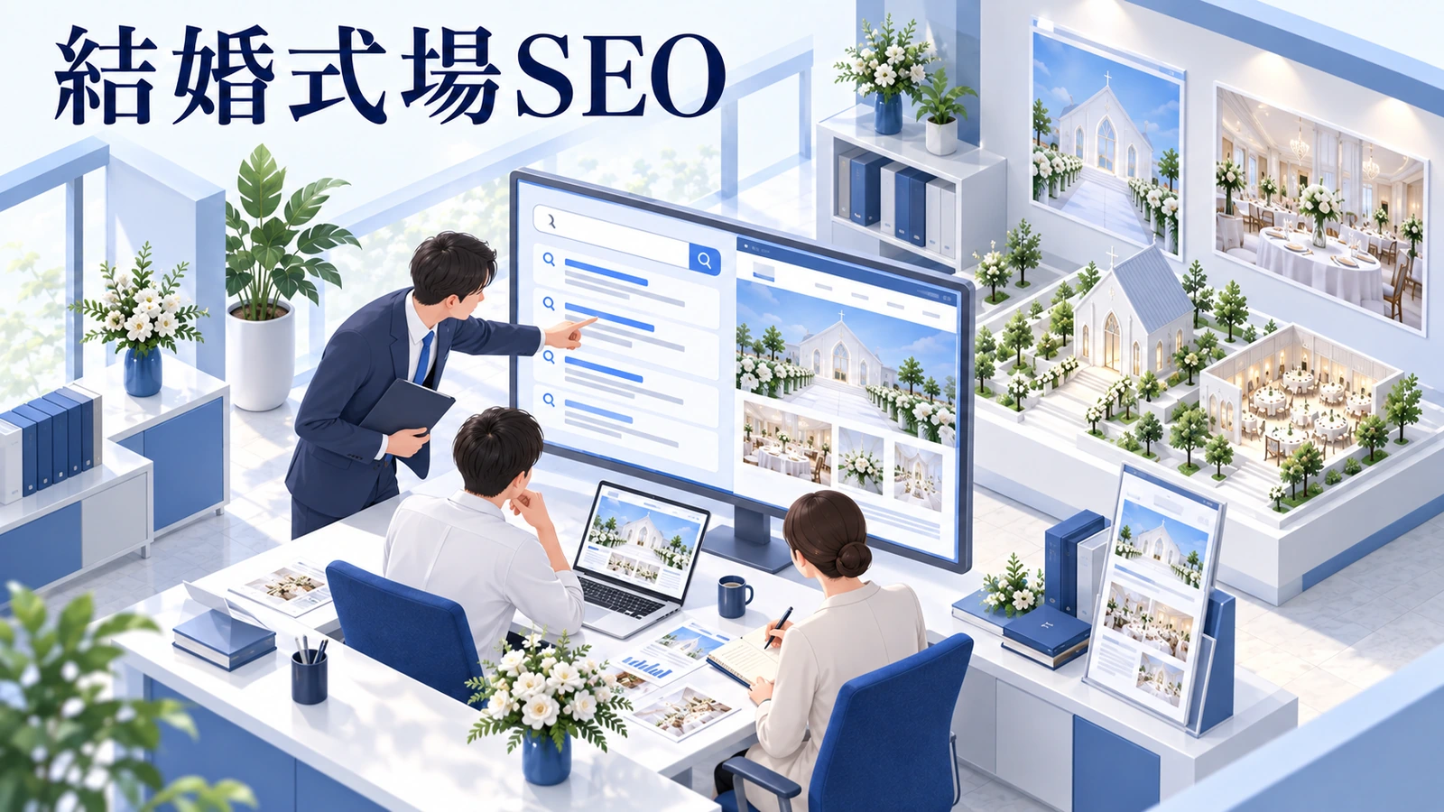 結婚式場SEOの図解