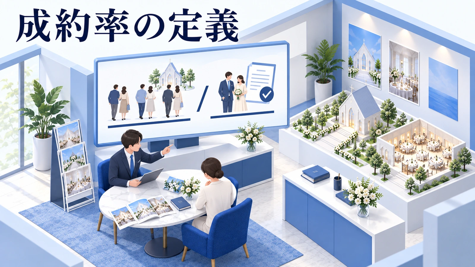 成約率は「見学した組」と「契約した組」の定義から決めるの図解