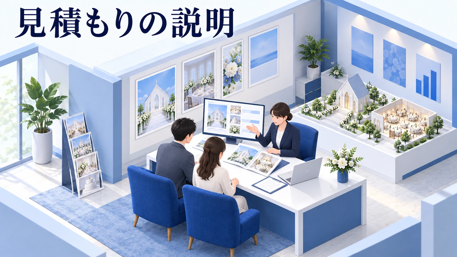 見積もりは総額だけでなく、変わる条件を説明するの図解