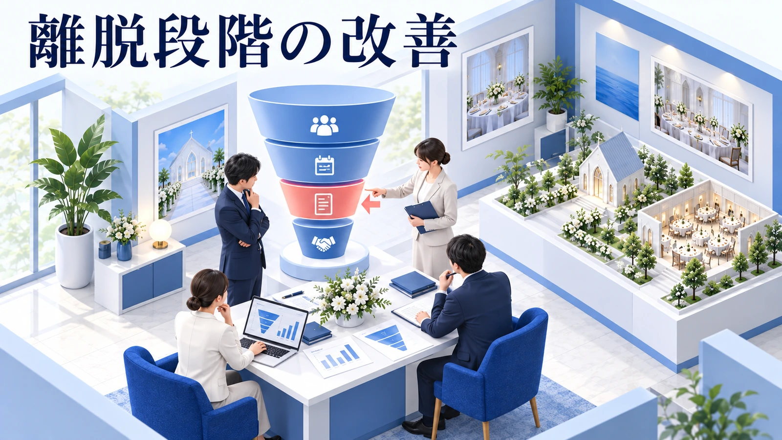 改善の費用と順番は、離脱する段階で決めるの図解