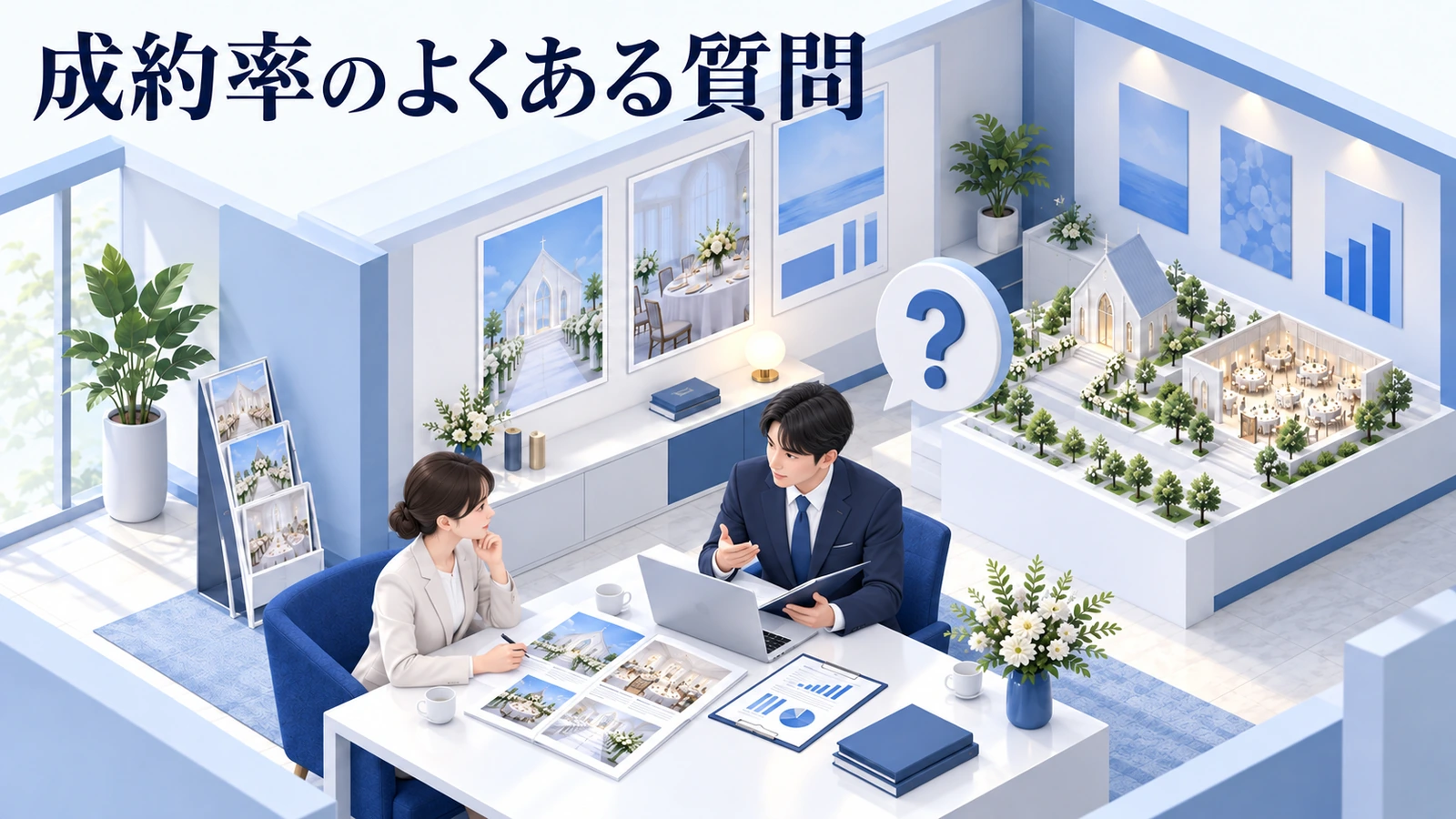 式場見学の成約率でよくある質問の図解