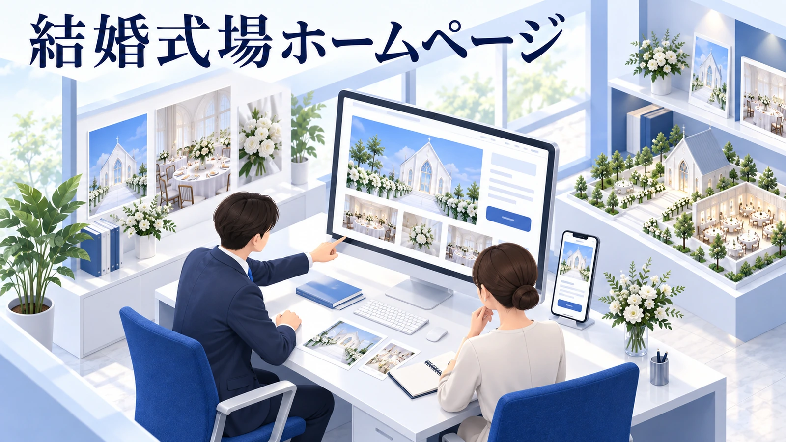 結婚式場ホームページの図解