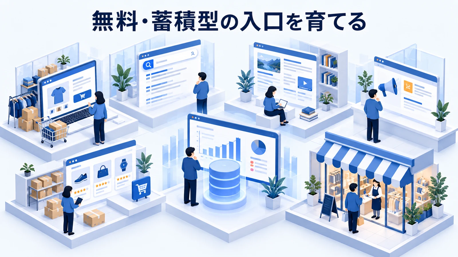 無料・蓄積型の入口を育てるを確認するEC事業責任者のImage 2.0図解