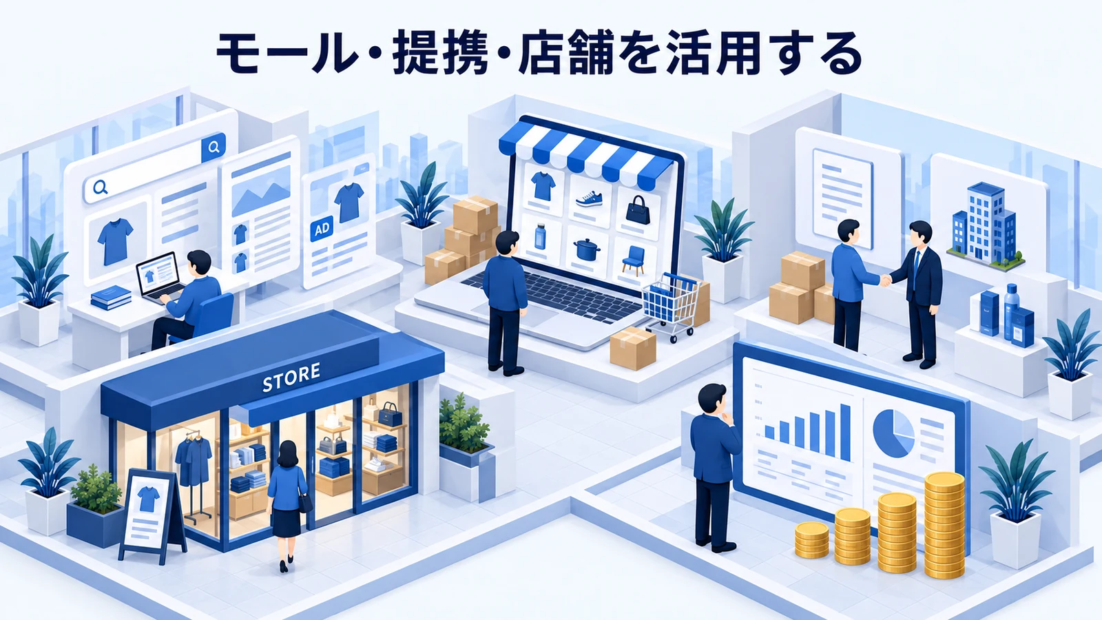 モール・提携・店舗を活用するを確認するEC事業責任者のImage 2.0図解