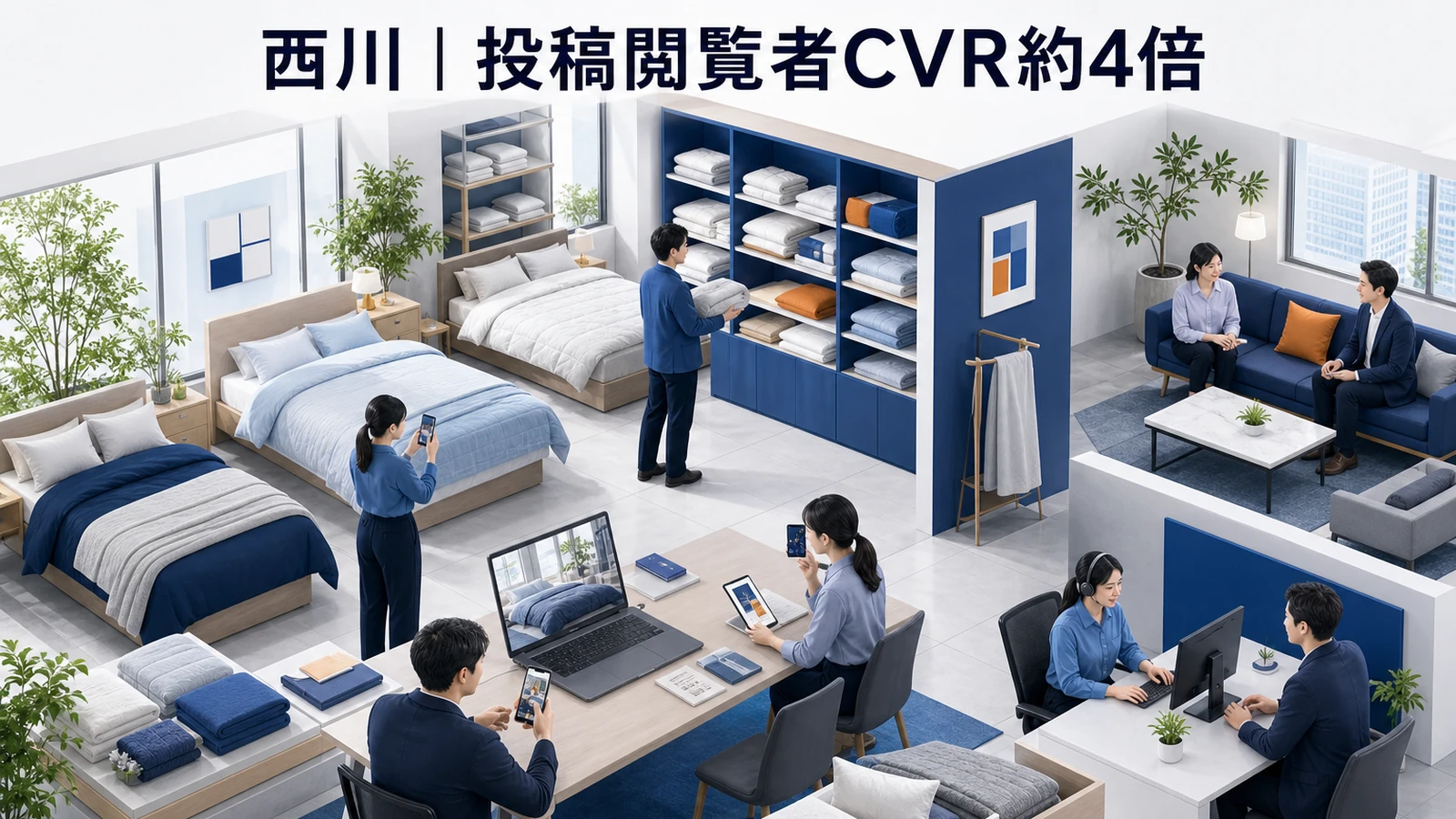 西川のECマーケティング成功事例