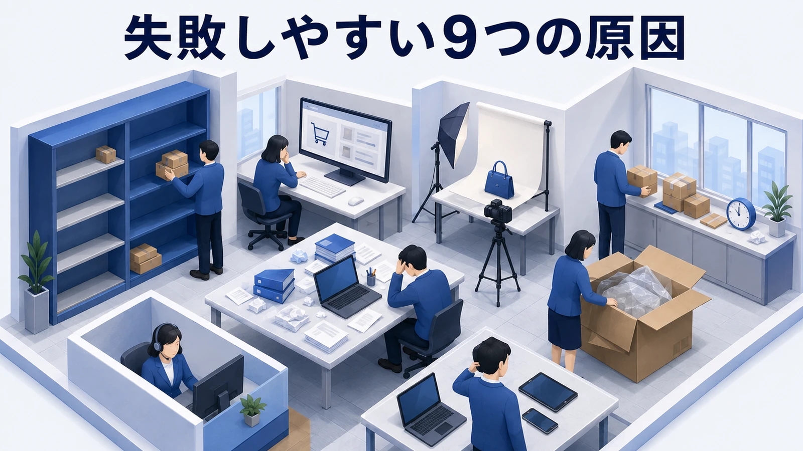 ECマーケティングで失敗しやすい9つの原因
