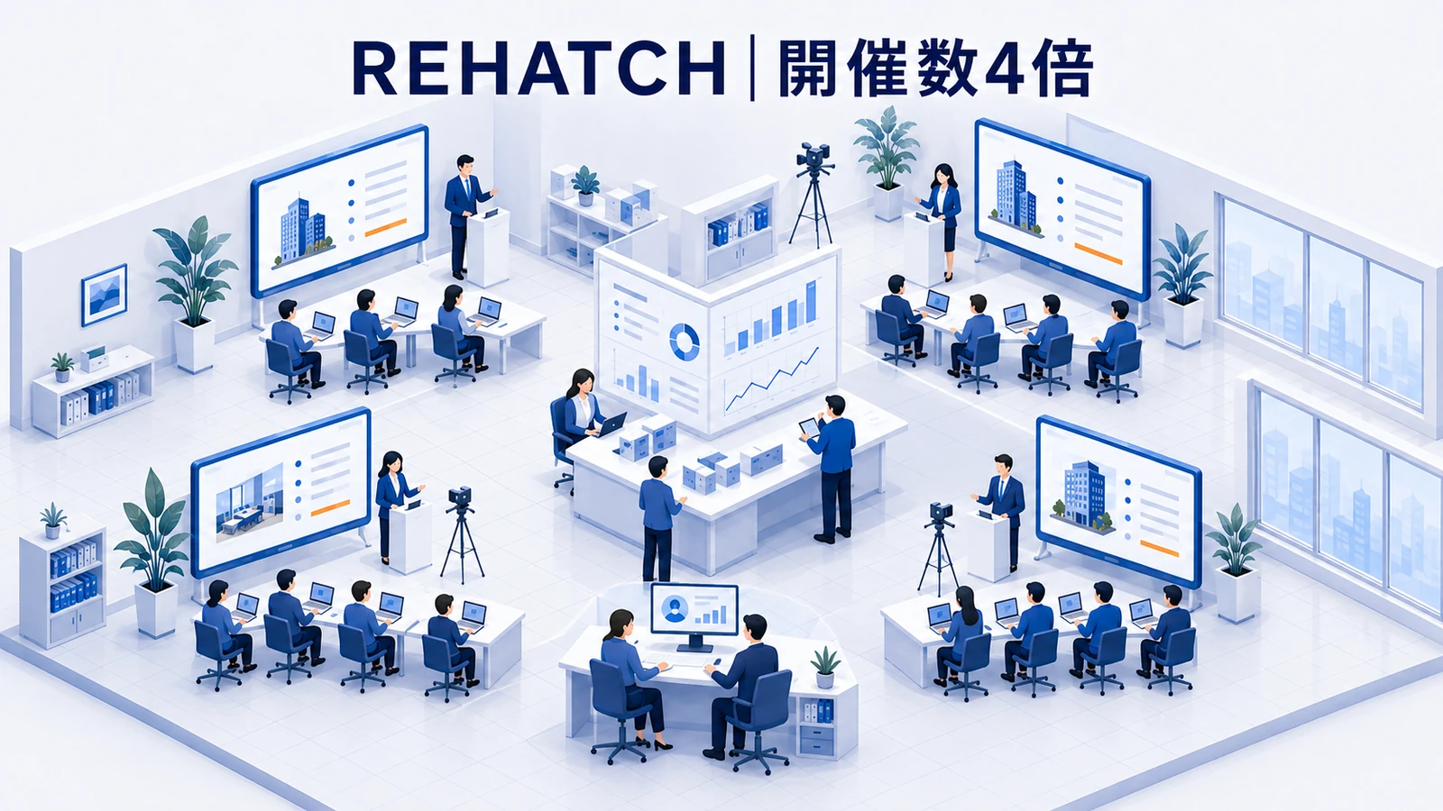 REHATCH｜同じ工数で開催数4倍、商談化率1.2倍のイベントマーケティング成功事例
