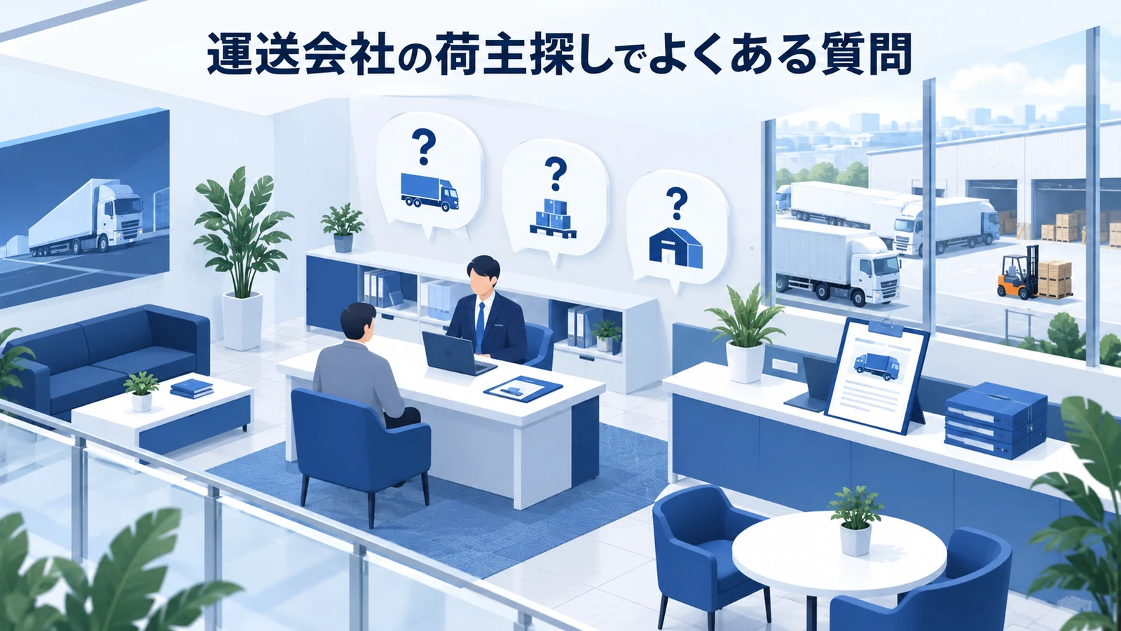 「運送会社の荷主探しでよくある質問」の要点を整理したImage 2.0図解