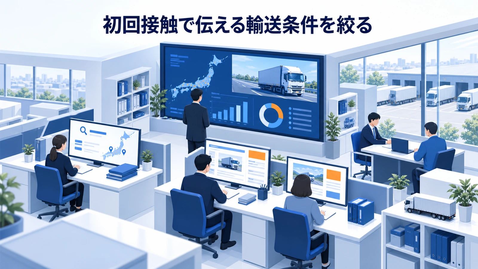 「初回接触で伝える輸送条件を絞る」の要点を整理したImage 2.0図解