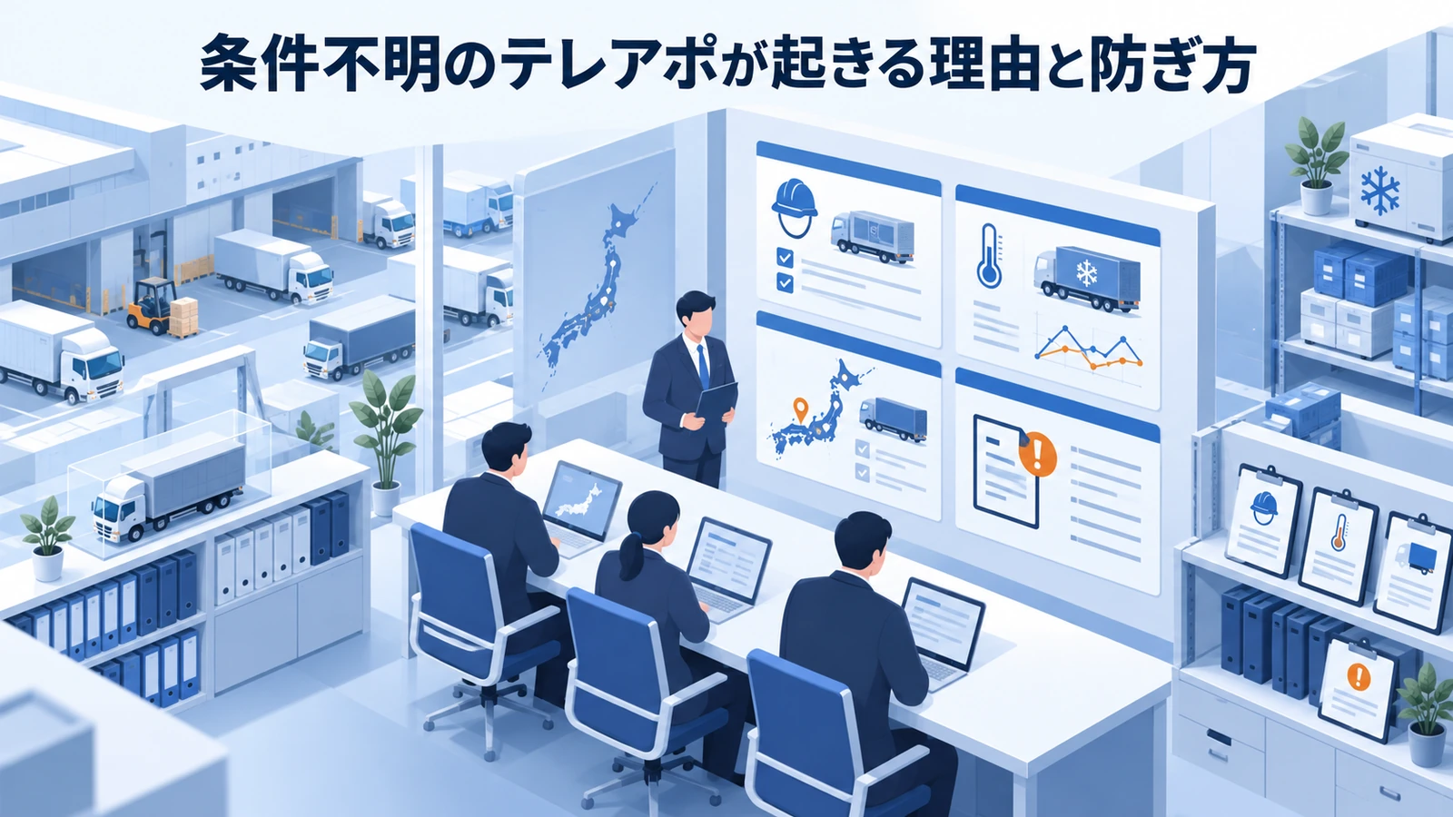 「条件不明のテレアポが起きる理由と防ぎ方」の要点を整理したImage 2.0図解