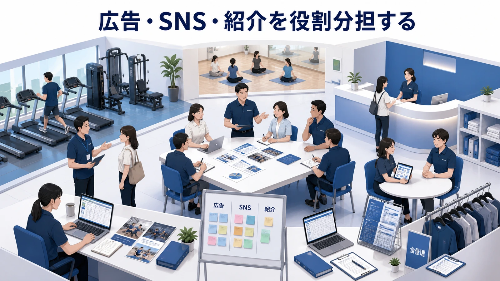 広告・SNS・紹介を役割分担する