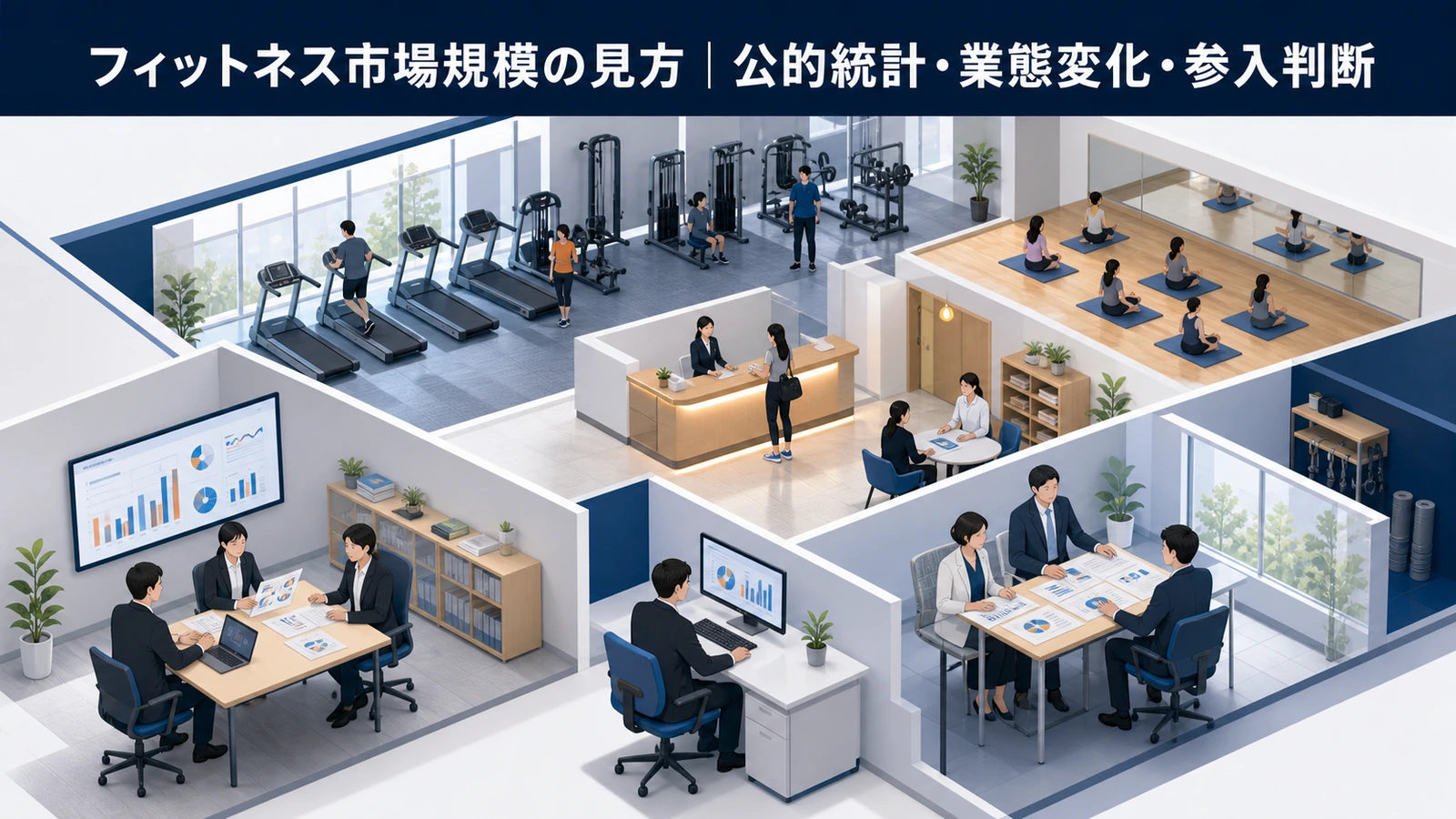 フィットネス市場規模の見方｜公的統計・業態変化・参入判断