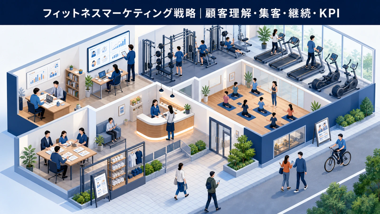 フィットネスマーケティング戦略｜顧客理解・集客・継続・KPI