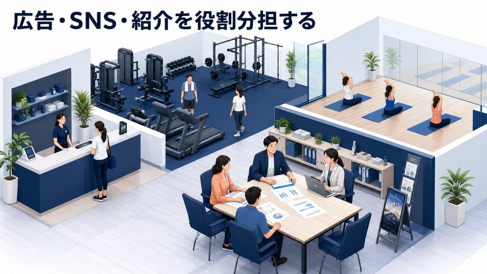 広告・SNS・紹介を役割分担する