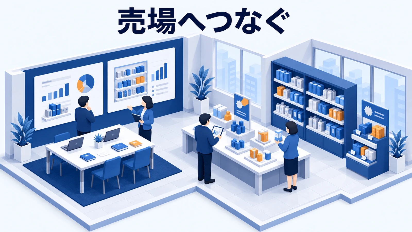 売場へつなぐ