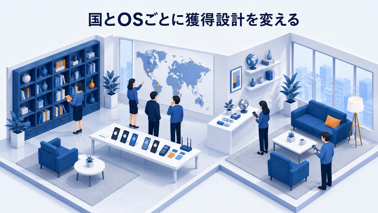 国とOSごとに獲得設計を変える