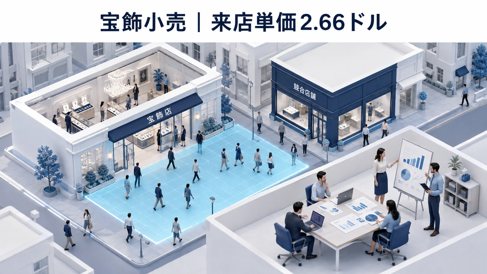 全国ジュエリー小売｜来店単価2.66ドルのジオターゲティング広告成功事例