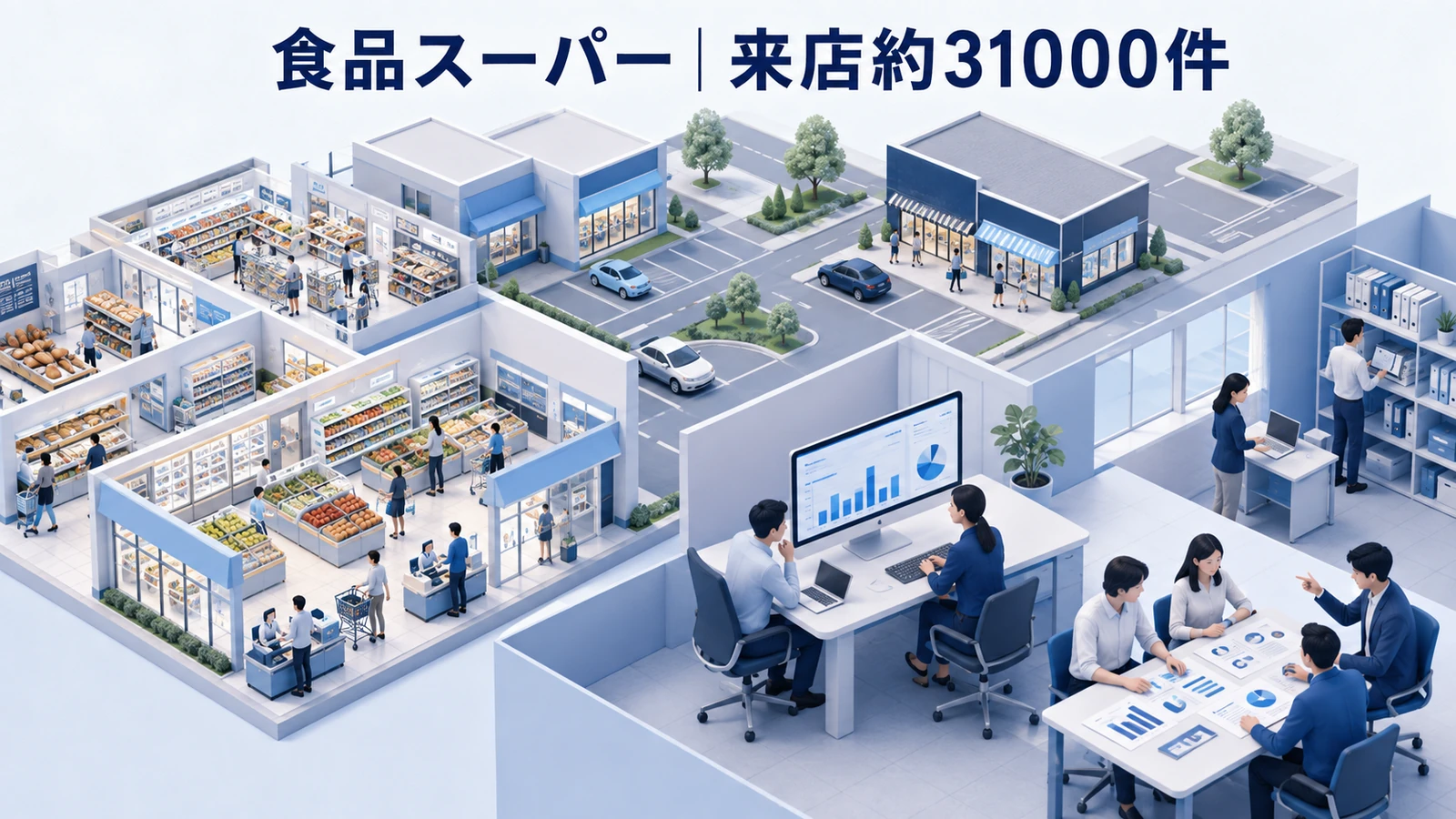 食品スーパー｜約31,000件来店、売上58万ドル超のジオターゲティング広告成功事例