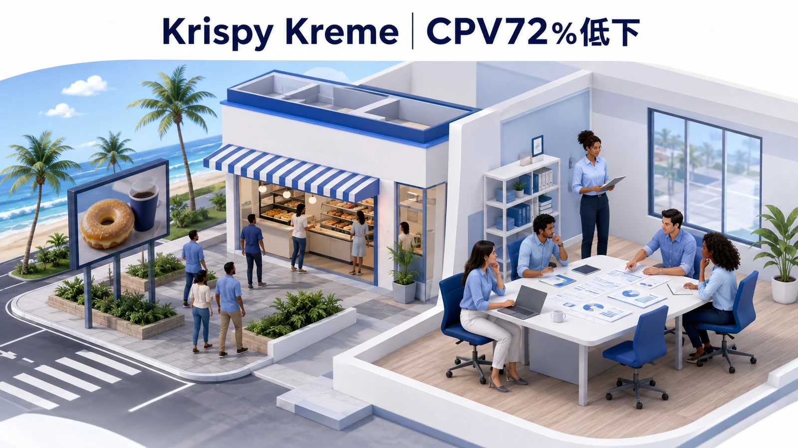 Krispy Kreme｜来店単価が目標比72％低下のジオターゲティング広告成功事例