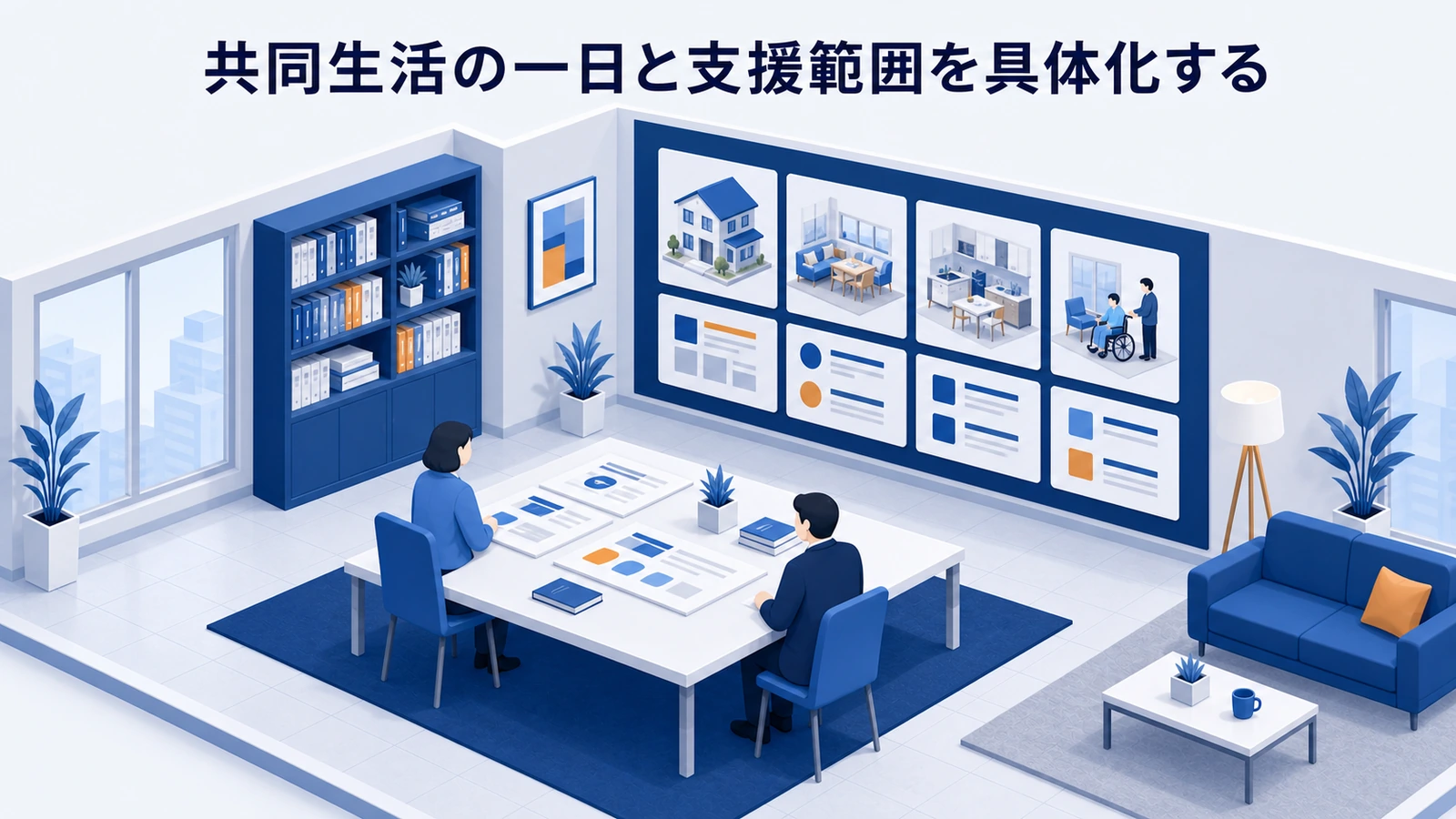 共同生活の一日と支援範囲を具体化するを整理したImage 2.0図解