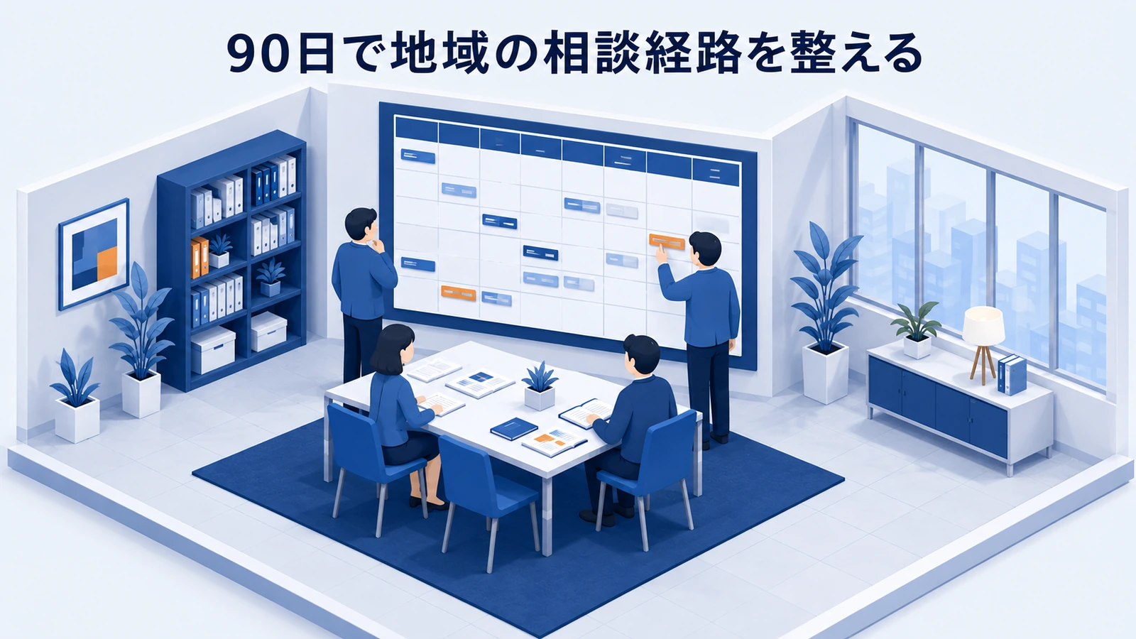 90日で地域の相談経路を整えるを整理したImage 2.0図解