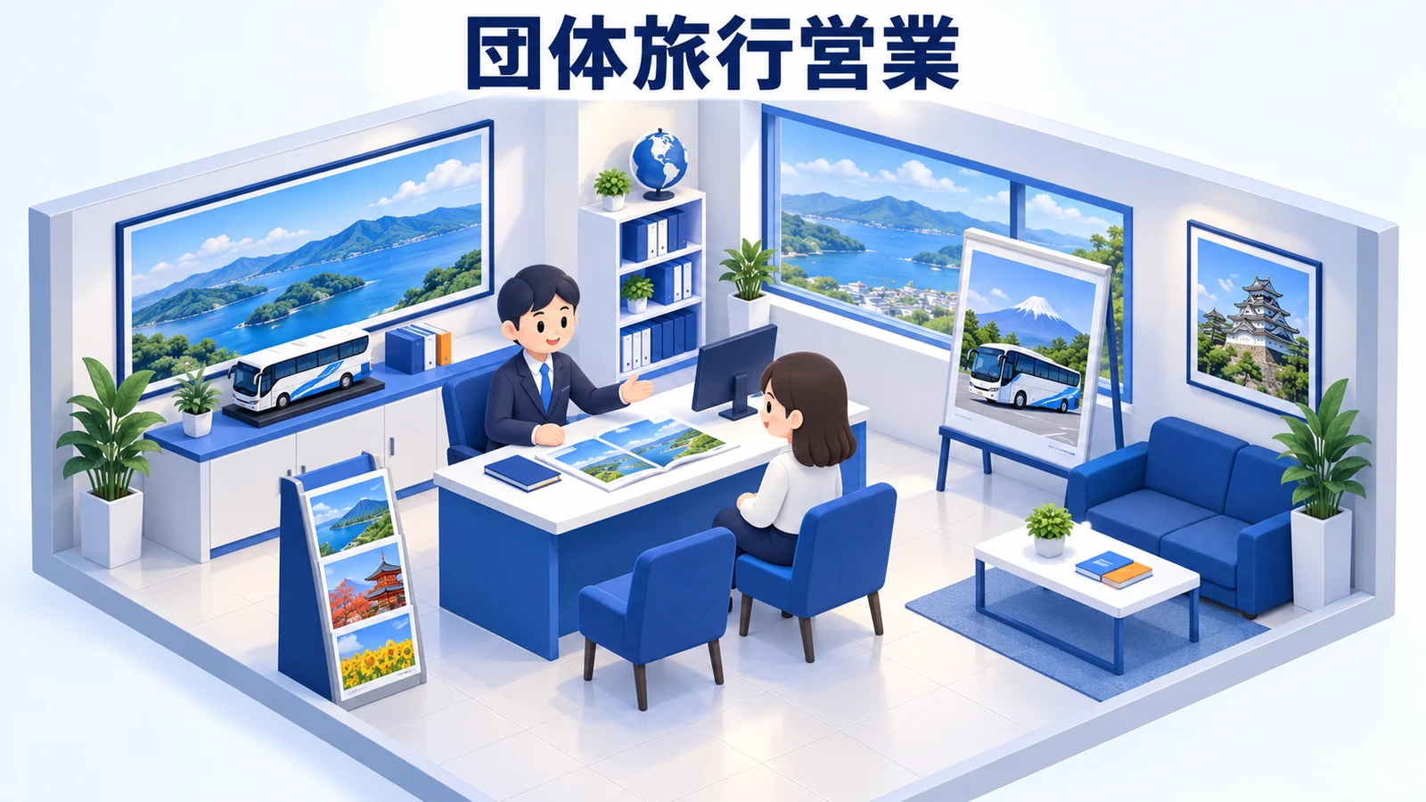 団体旅行営業の図解