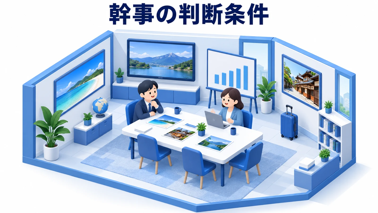 団体旅行営業は幹事の判断条件を聞くことから始めるの図解