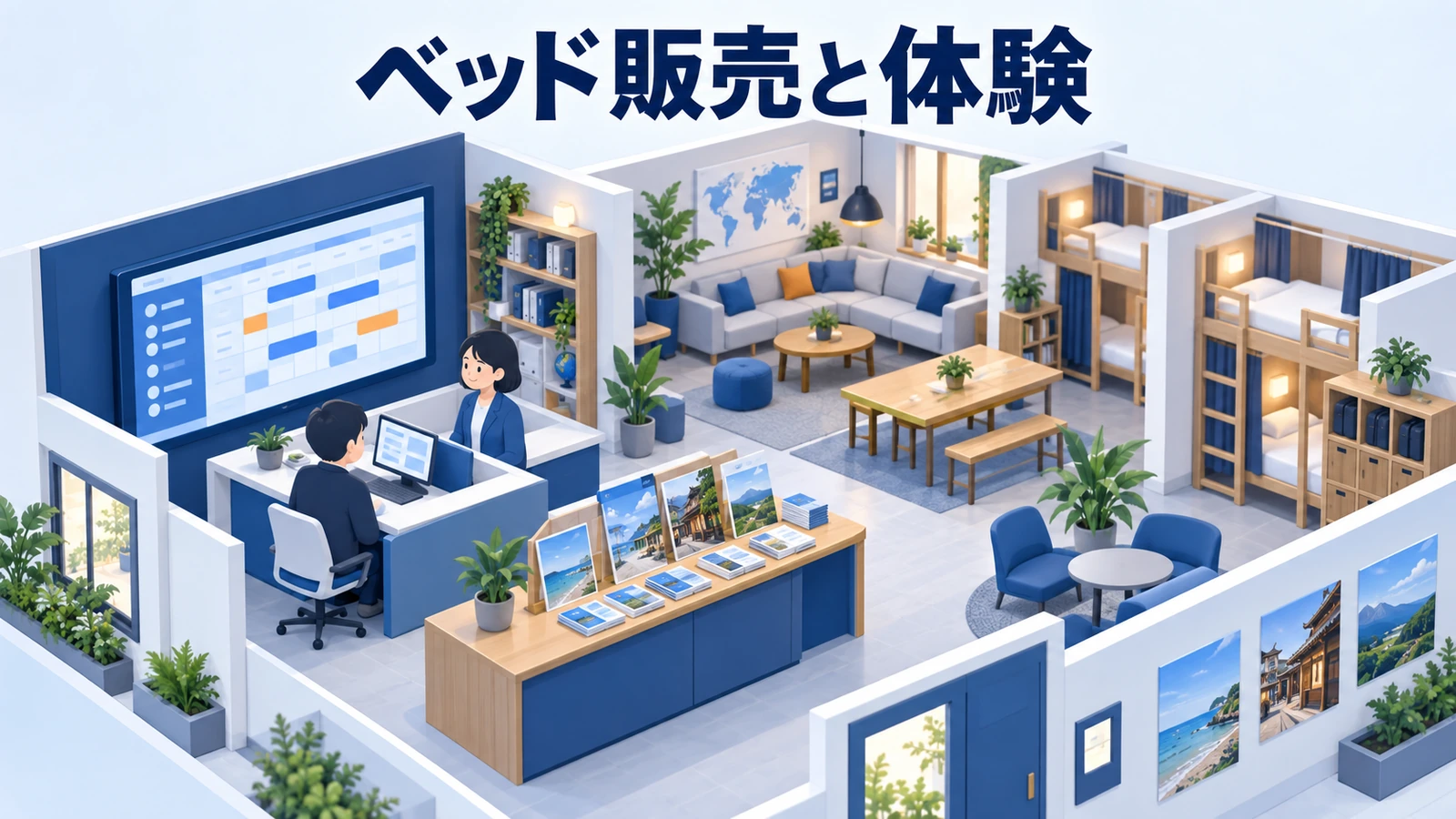 ゲストハウス経営は客室より販売単位と利用体験で考えるの図解