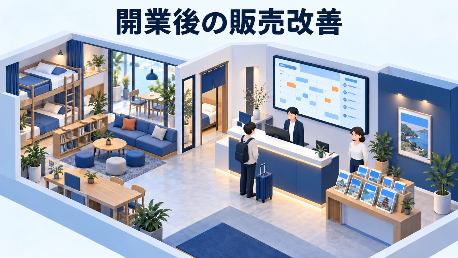 開業後90日で販売と運営を調整するの図解