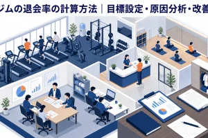 ジムの退会率の計算方法|目標設定・原因分析・改善策