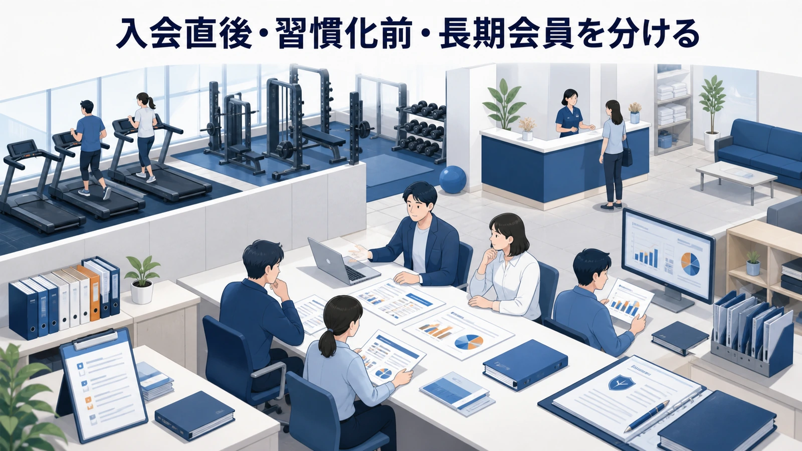 入会直後・習慣化前・長期会員を分ける