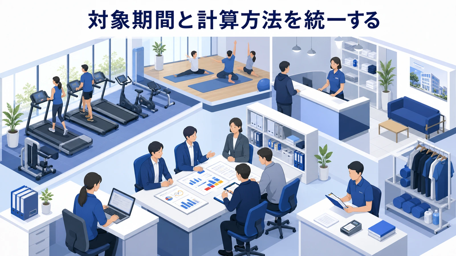 対象期間と計算方法を統一する