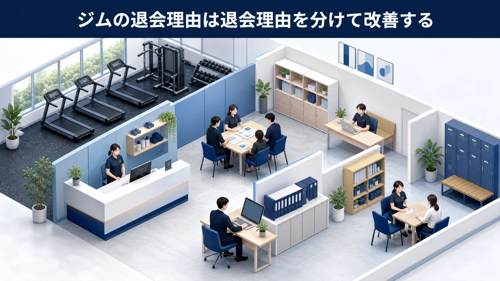 ジムの退会理由は退会理由を分けて改善する