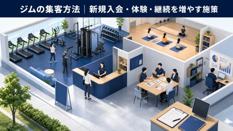ジムの集客方法|新規入会・体験・継続を増やす施策