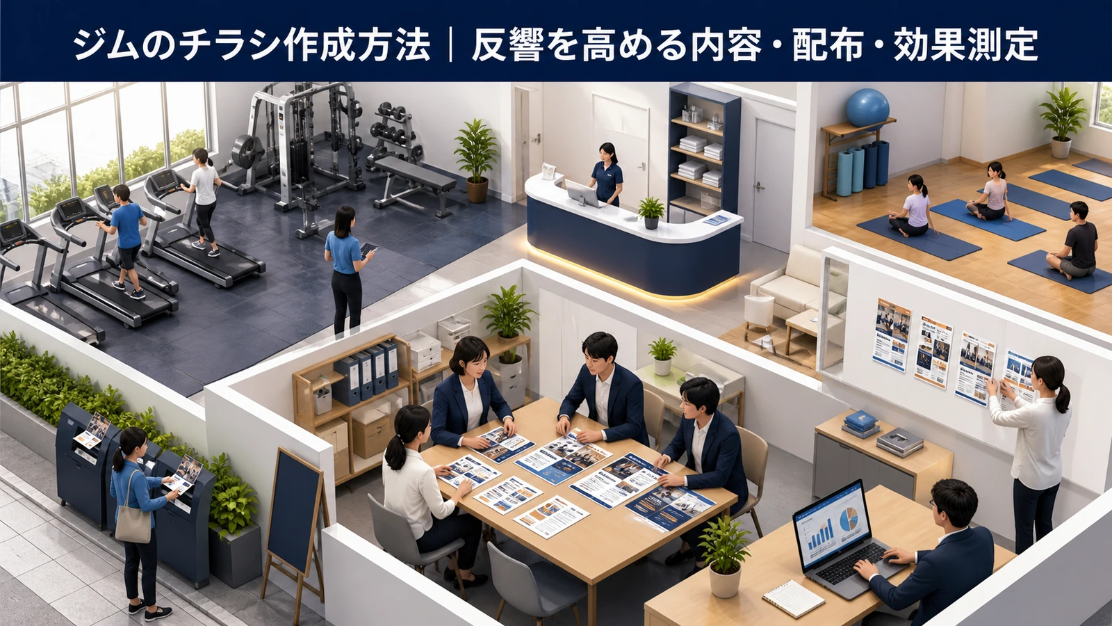 ジムのチラシ作成方法｜反響を高める内容・配布・効果測定