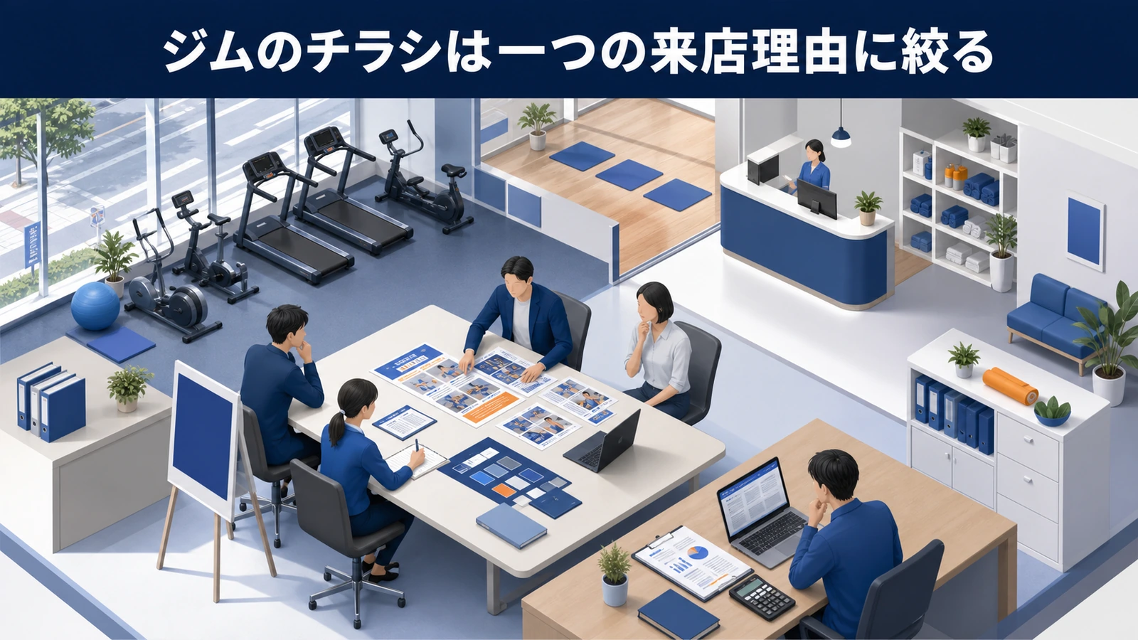 ジムのチラシは一つの来店理由に絞る