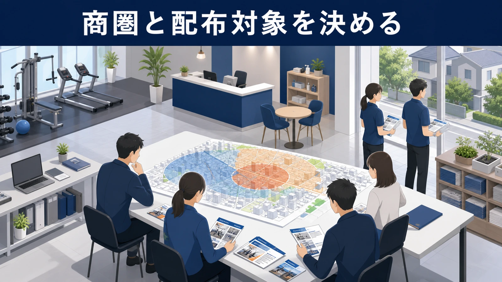 商圏と配布対象を決める
