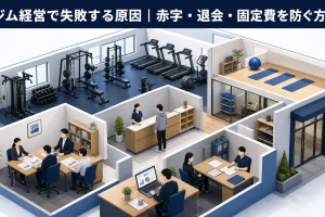 ジム経営で失敗する原因|赤字・退会・固定費を防ぐ方法