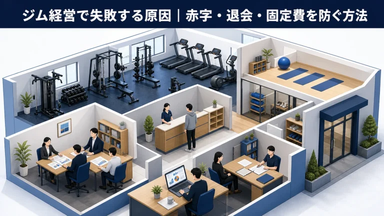 ジム経営で失敗する原因|赤字・退会・固定費を防ぐ方法