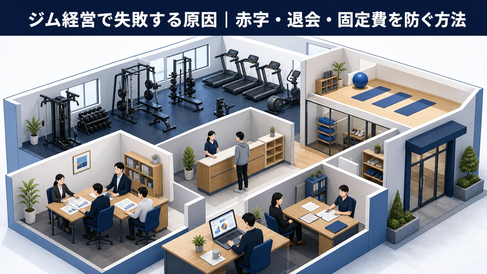 ジム経営で失敗する原因｜赤字・退会・固定費を防ぐ方法