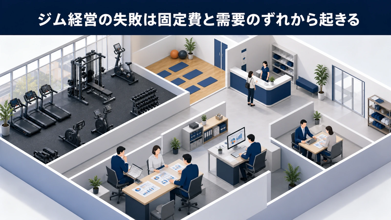 ジム経営の失敗は固定費と需要のずれから起きる