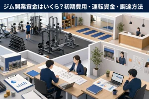 ジム開業資金はいくら?初期費用・運転資金・調達方法