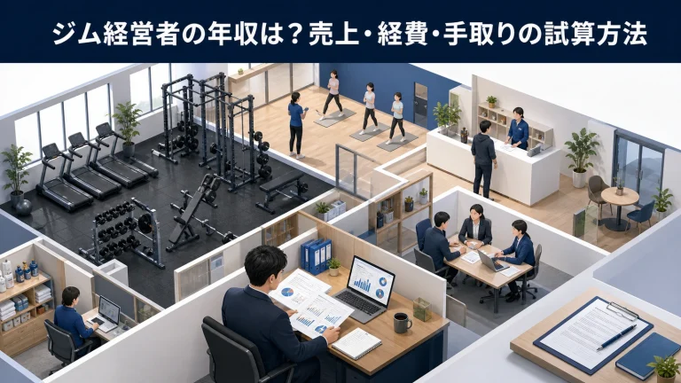 ジム経営者の年収は?売上・経費・手取りの試算方法