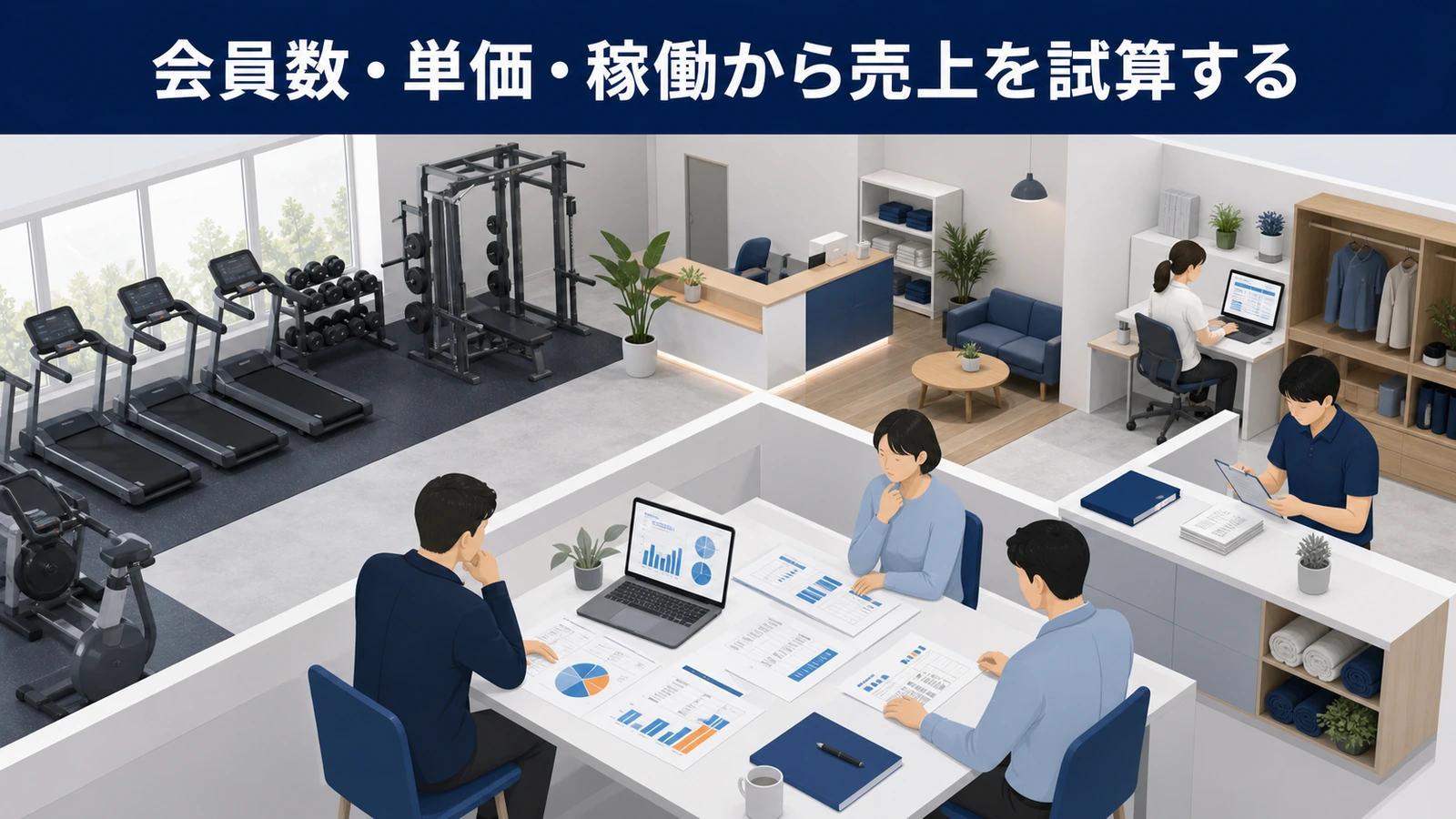 会員数・単価・稼働から売上を試算する