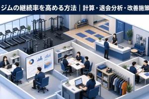 ジムの継続率を高める方法|計算・退会分析・改善施策