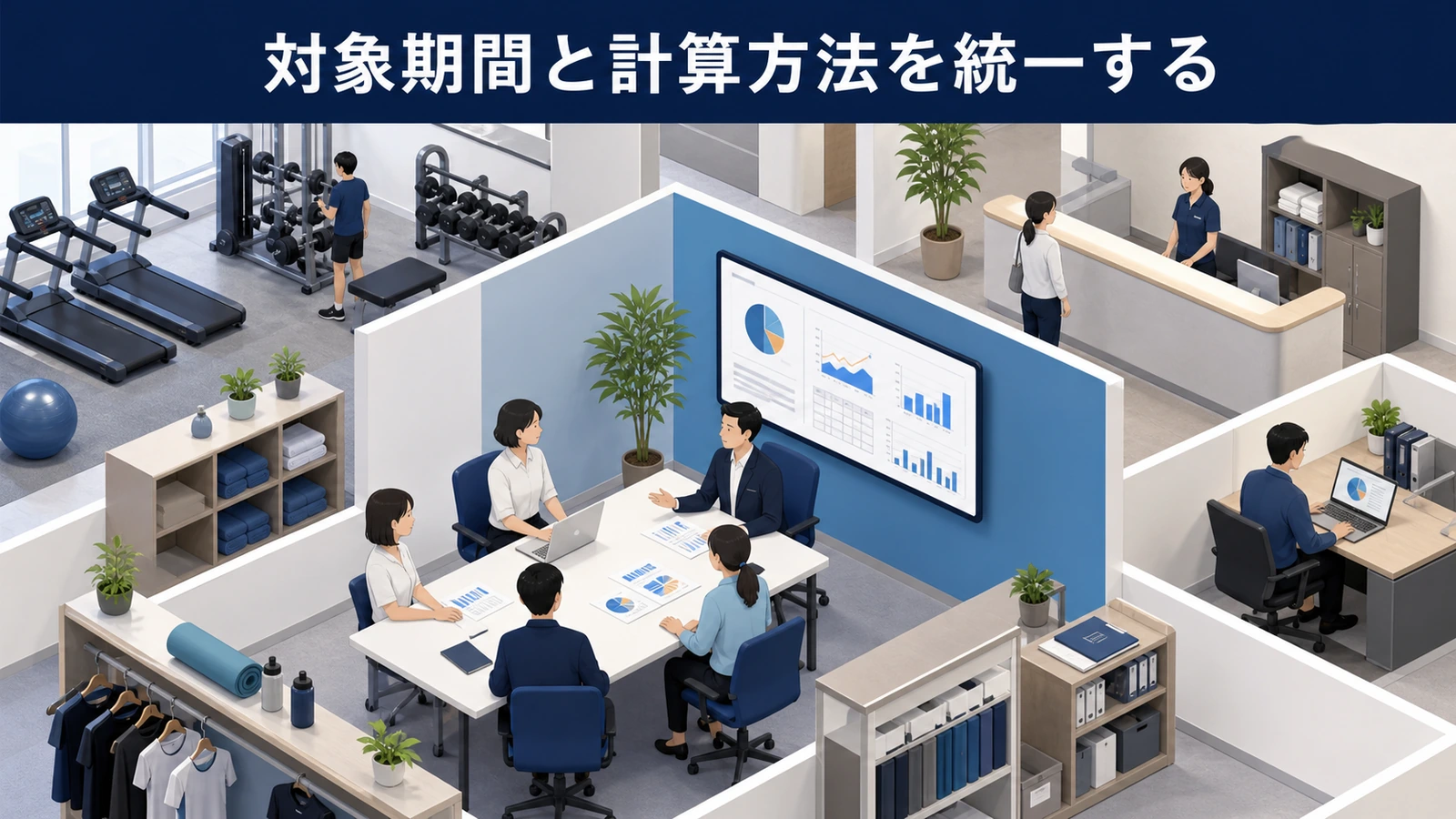 対象期間と計算方法を統一する