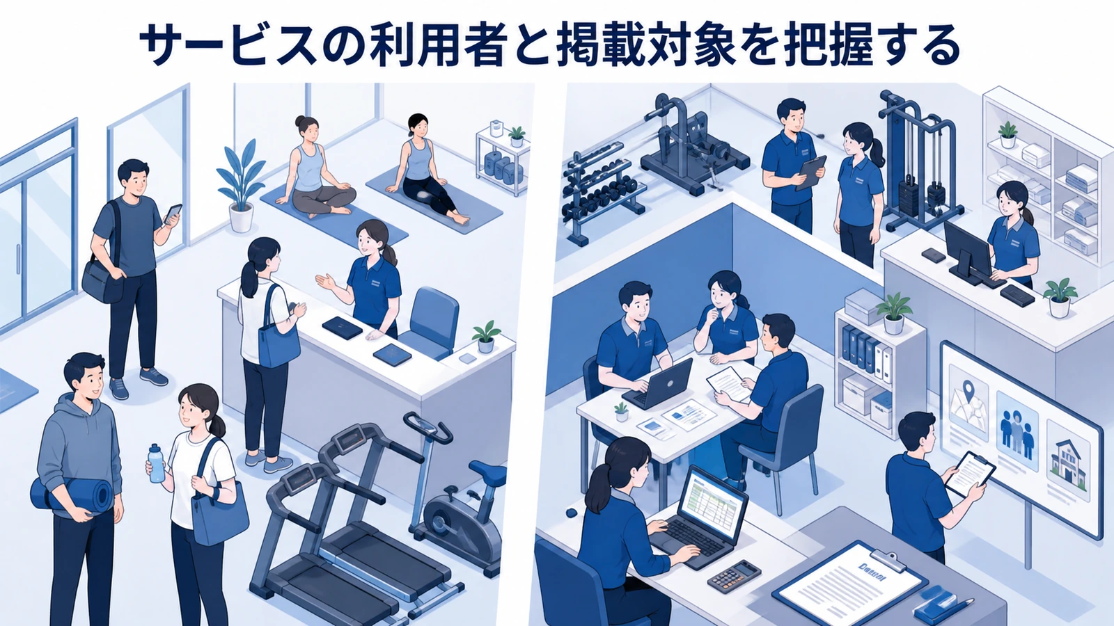 サービスの利用者と掲載対象を把握する